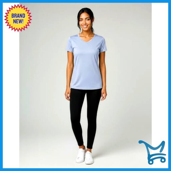5-Pack Women's Dry-Fit V-Neck Workout Tees, Relaxed Fit, XS-3X - Picture 6 of 7